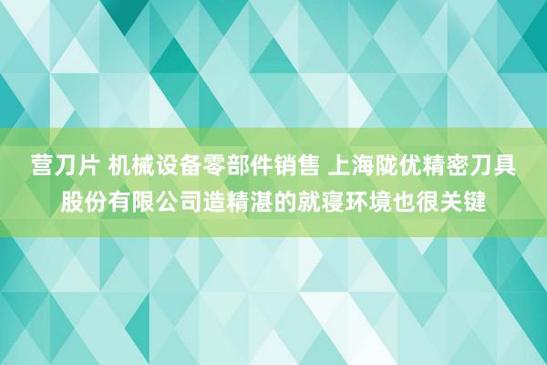 营刀片 机械设备零部件销售 上海陇优精密刀具股份有限公司造精湛的就寝环境也很关键